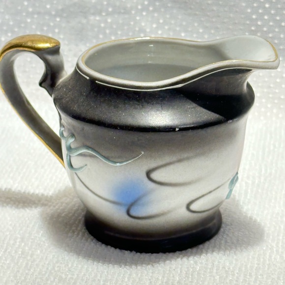 VTG. Elegant Black and Gold Dragon Art Creamer Me I yo China - Picture 4 of 6